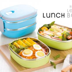 樂(lè)格雙層飯盒1480ml(2