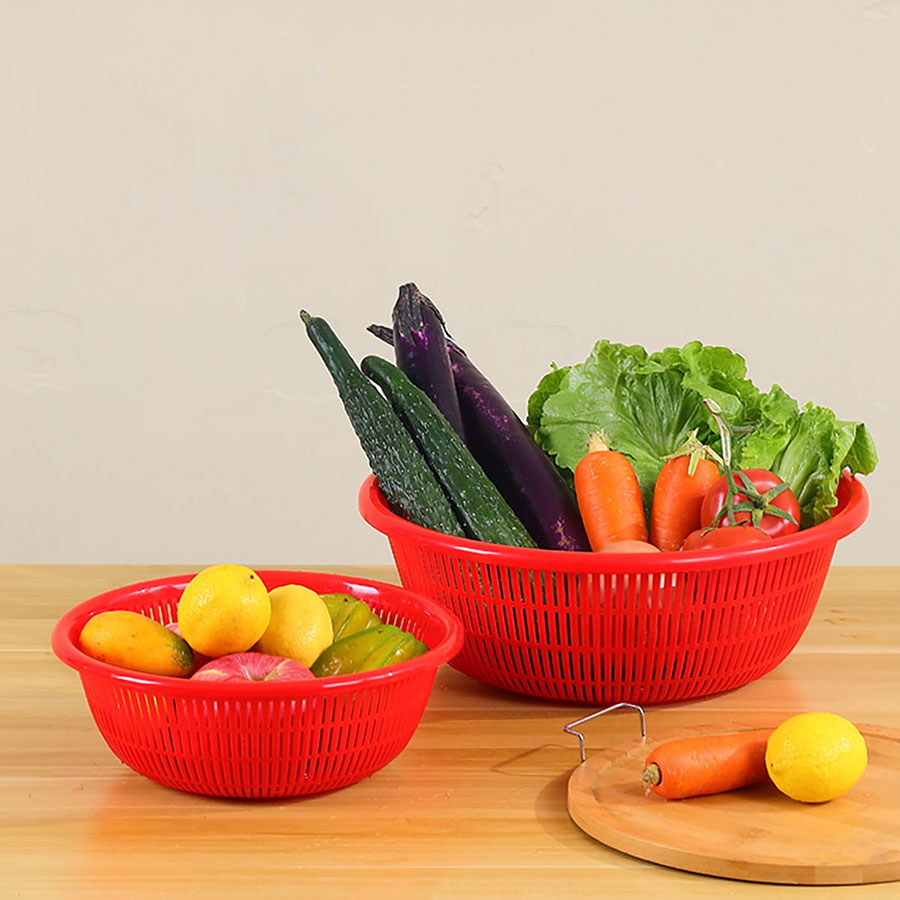 精美圓篩 大紅色