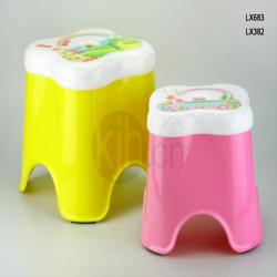 雙色防滑花形凳（小、中